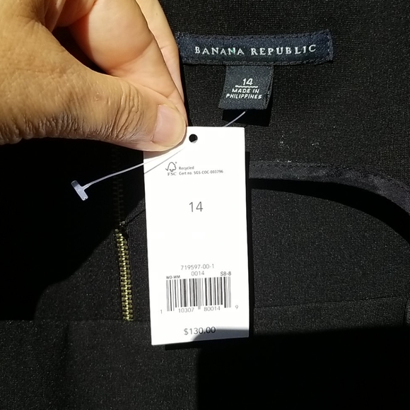 Banana Republic Little Black Sheath sz 14 NWT - Picture 3 of 6
